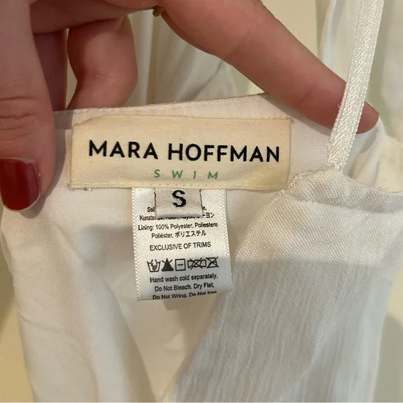 Mara Hoffman Swim Leaf Embroidered Maxi Dress White